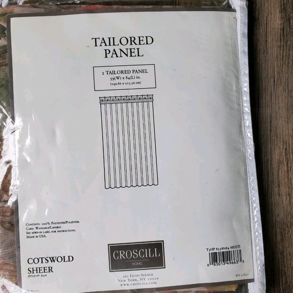 Croscill Cotswald Sheer Panel - Picture 2 of 3